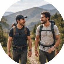 A couple hiking on the weekend